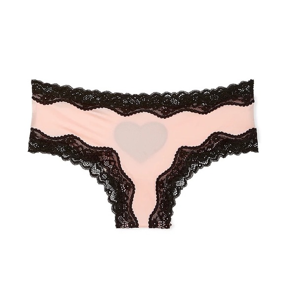 Victoria's Secret Fun & Flirty Lace Trim Cheeky Panty XL Purest Pink NEW - Picture 5 of 7